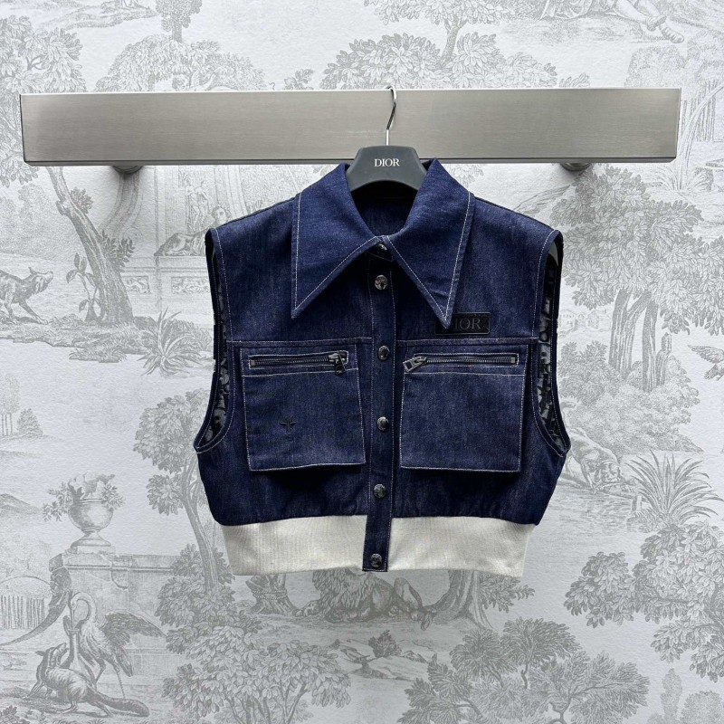 Dior Denim Sleeveless Shirt