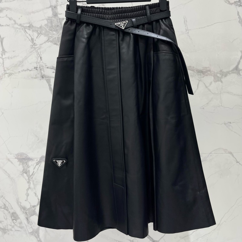 Prada Leather Skirts