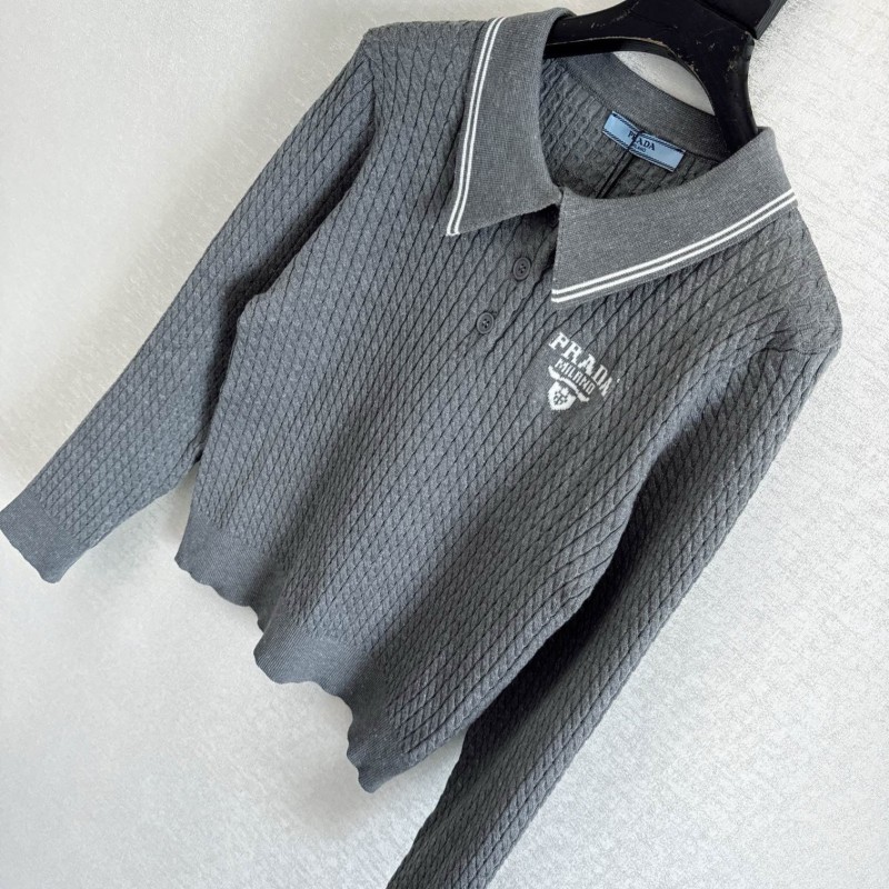 Prada Long Sleeves Polo Tee