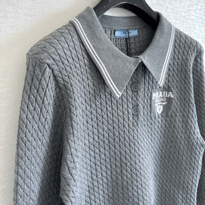 Prada Long Sleeves Polo Tee