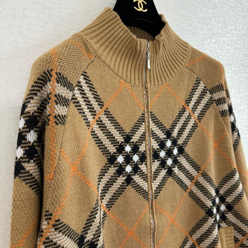 Burberry Wool Zipper Cardigan