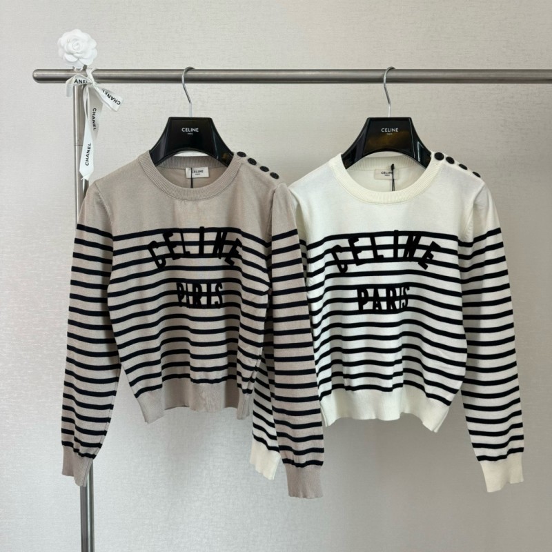 Celine Shoulder Buckle Long Sleeves Tee