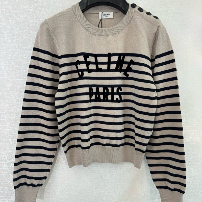 Celine Shoulder Buckle Long Sleeves Tee