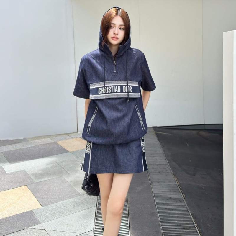 Dior Denim Hoodie & Skirts