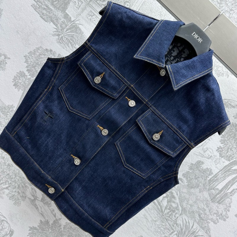 Dior Denim Vest & Shorts