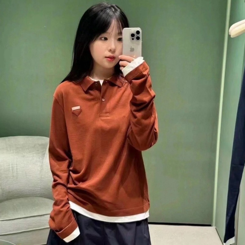 Prada Long Sleeves Polo Tee