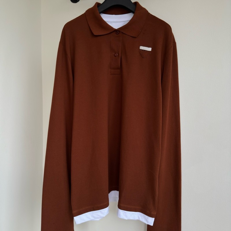 Prada Long Sleeves Polo Tee