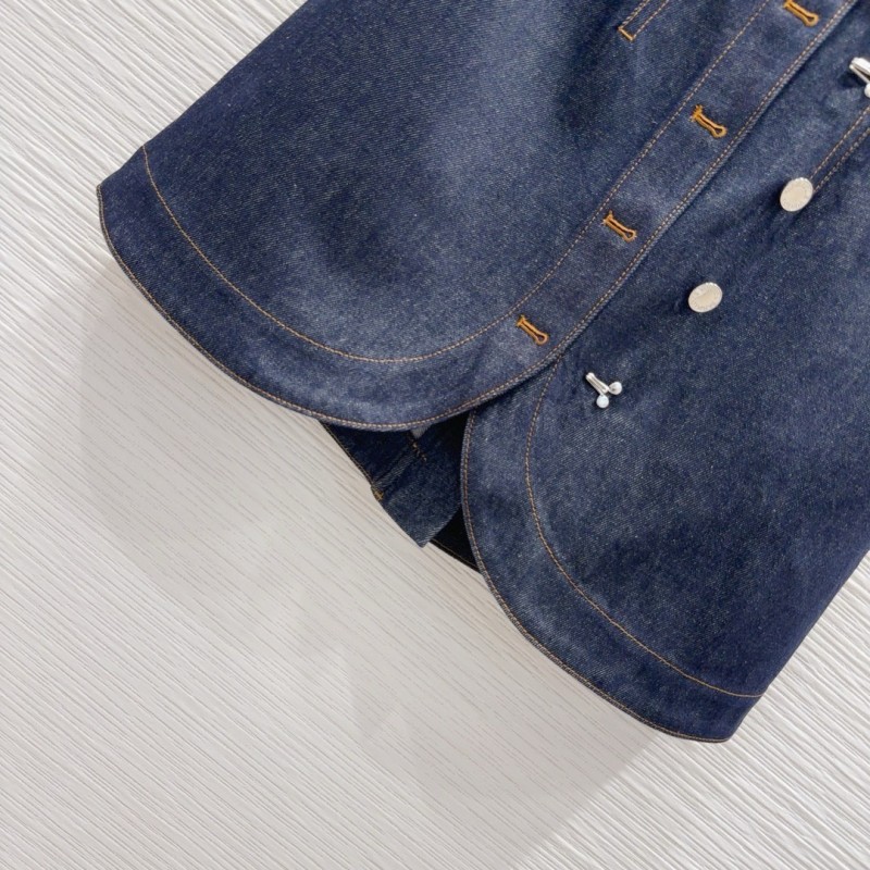 LV Denim Long Shirt & Skirts