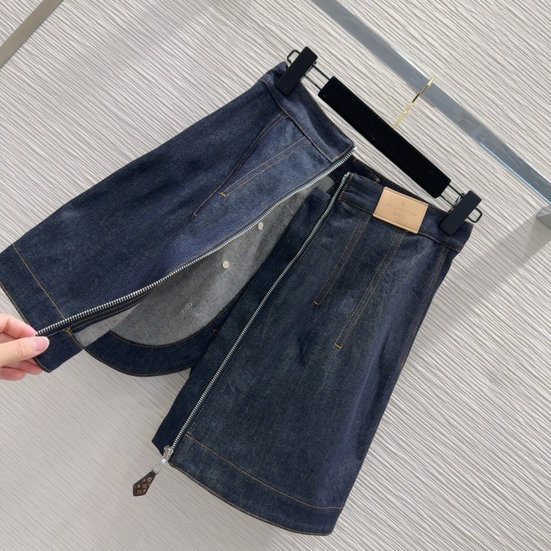 LV Denim Long Shirt & Skirts