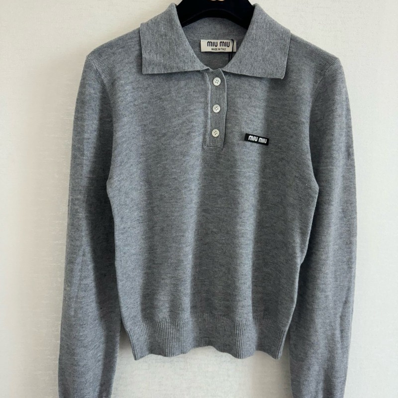 MiuMiu Long Sleeves Polo Tee