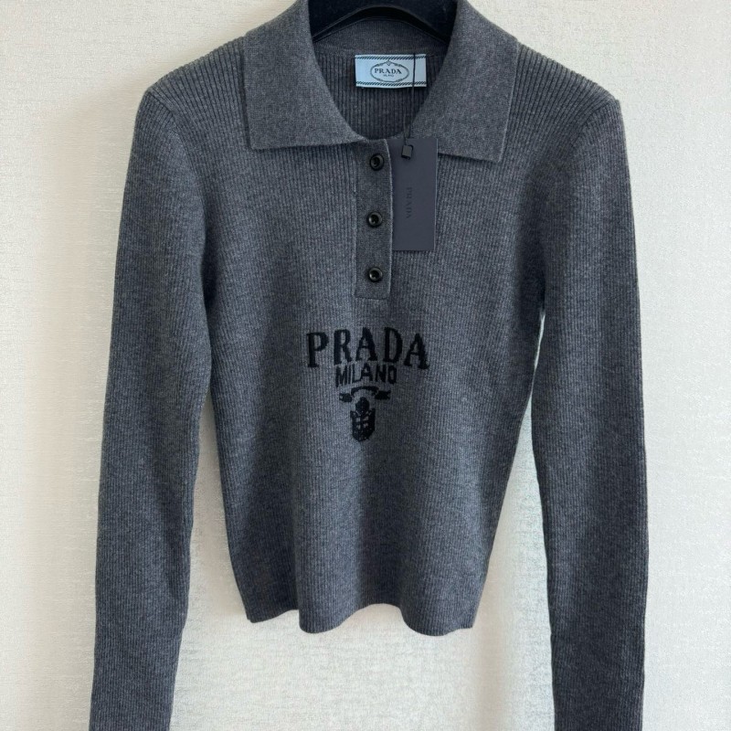 Prada Long Sleeves Polo Tee