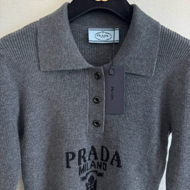 Prada Long Sleeves Polo Tee