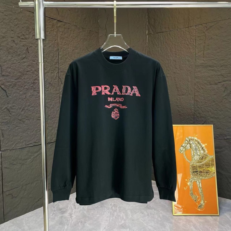 Prada Unisex Long Sleeves Tee