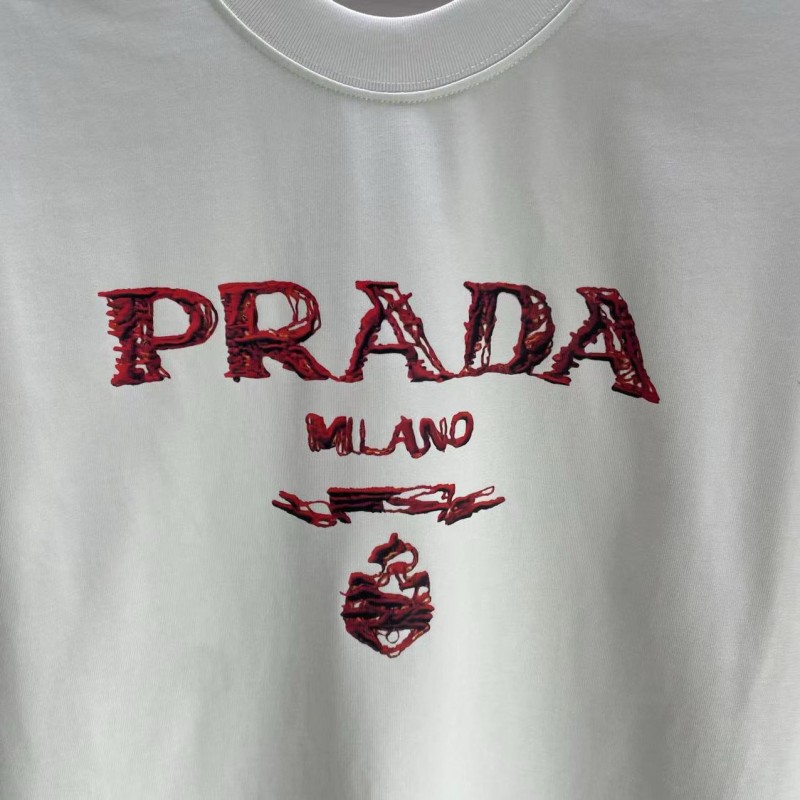 Prada Unisex Long Sleeves Tee