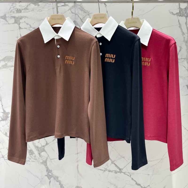 MiuMiu Long Sleeves Polo Tee