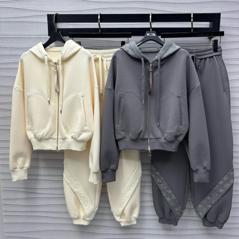 LV Zipper Sweater & Sweatpants Set