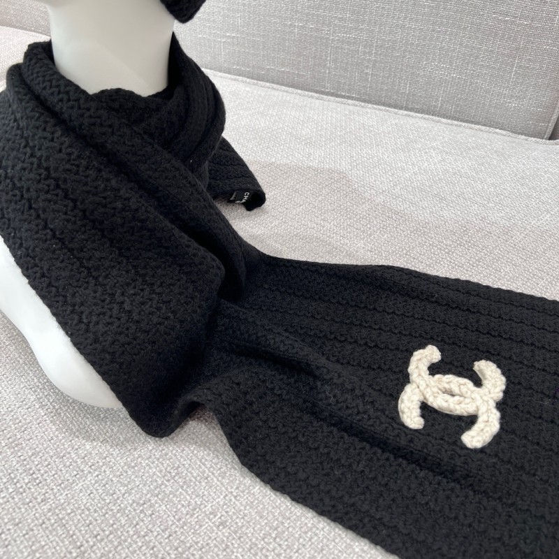 Chanel Long Scarf & Bennie Hat