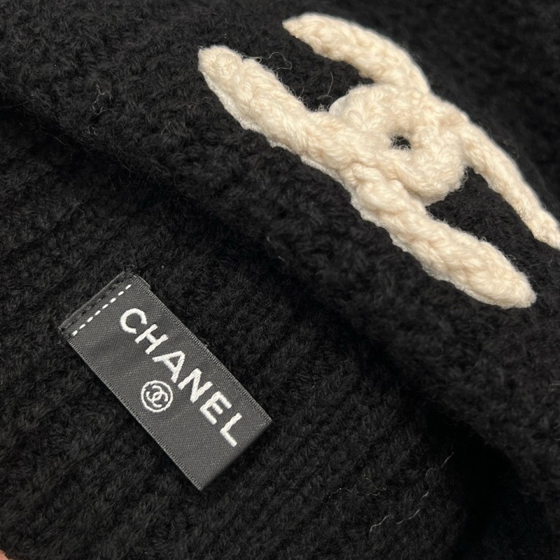 Chanel Long Scarf & Bennie Hat