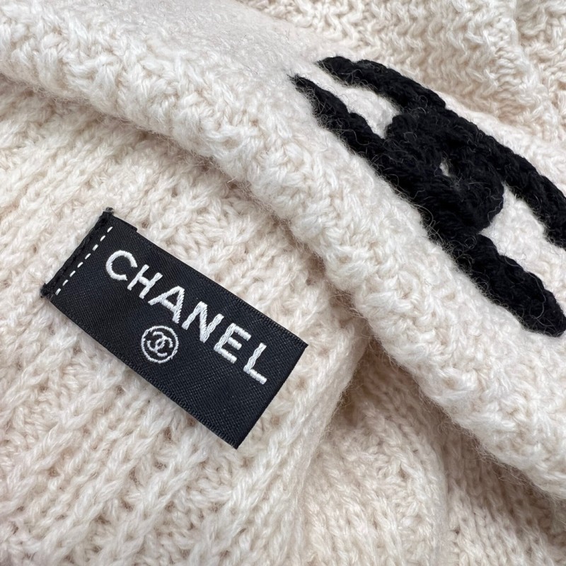 Chanel Long Scarf & Bennie Hat