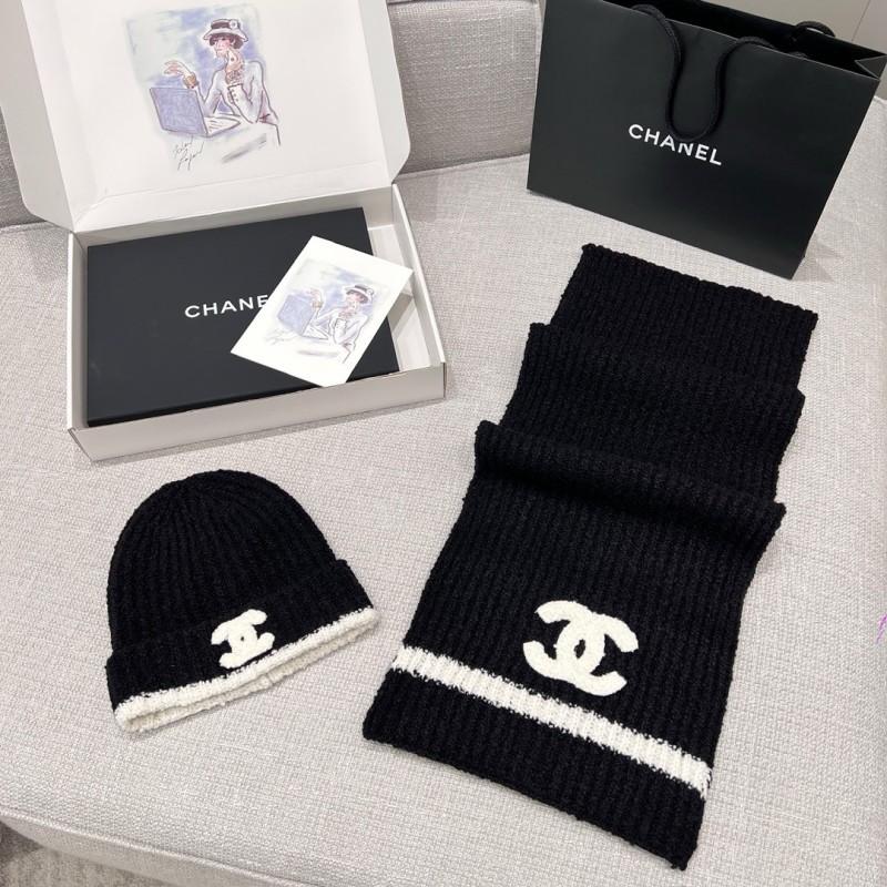 Chanel Scarf & Bennie Hat