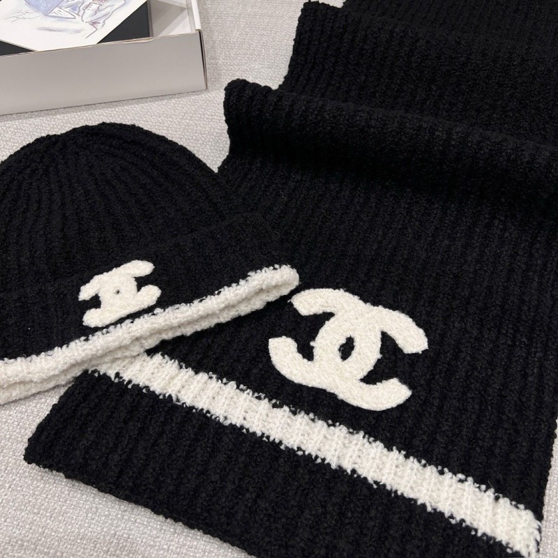 Chanel Scarf & Bennie Hat