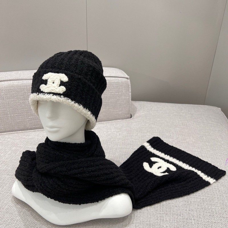 Chanel Scarf & Bennie Hat