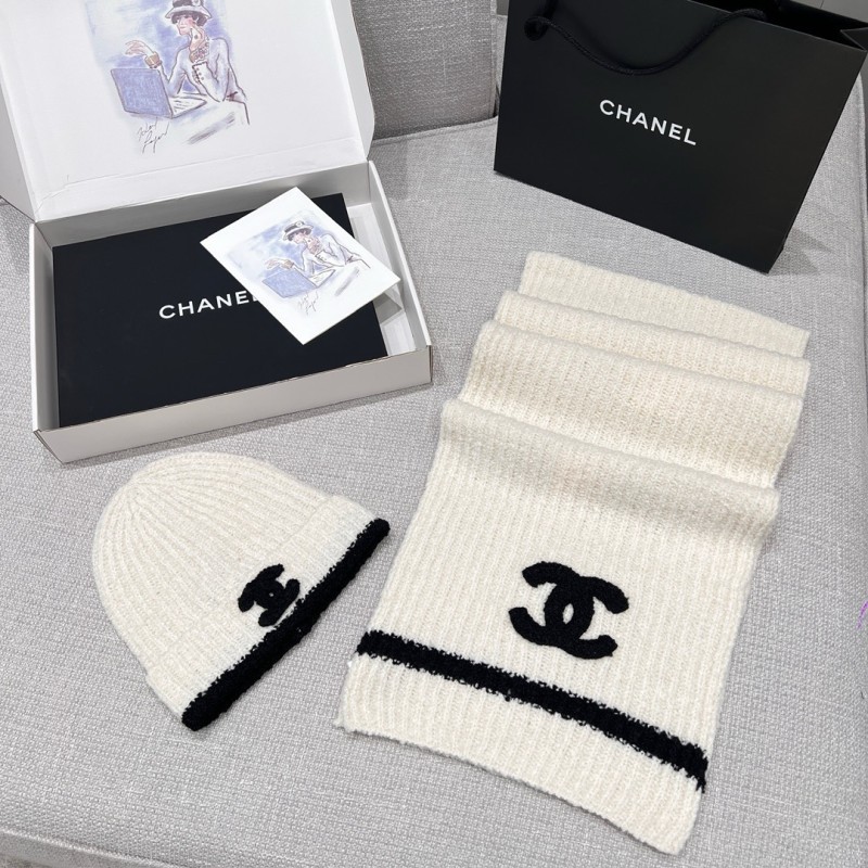 Chanel Scarf & Bennie Hat