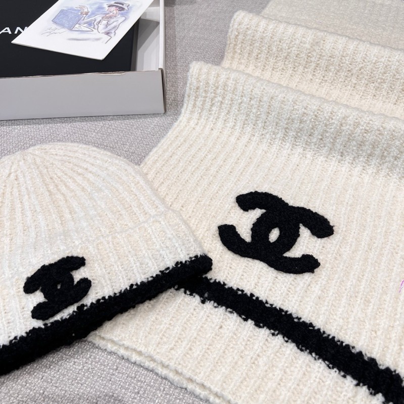 Chanel Scarf & Bennie Hat