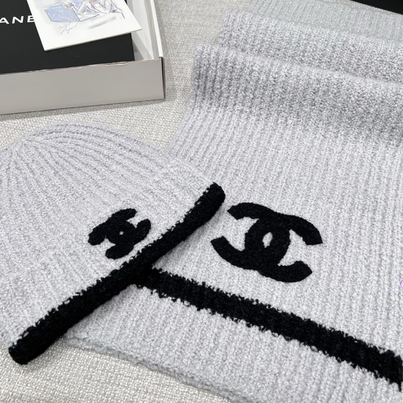 Chanel Scarf & Bennie Hat