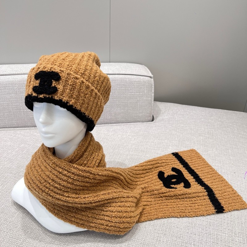 Chanel Scarf & Bennie Hat