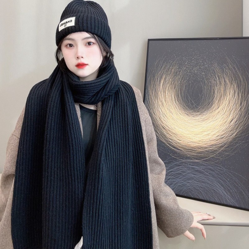 Chanel Long Scarf & Bennie Hat