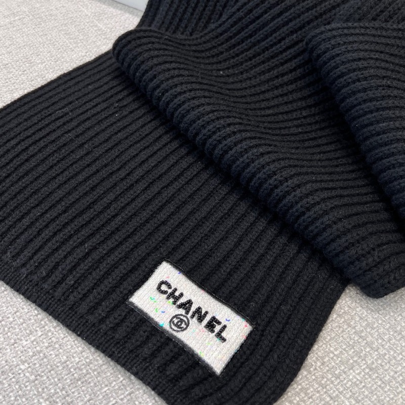 Chanel Long Scarf & Bennie Hat