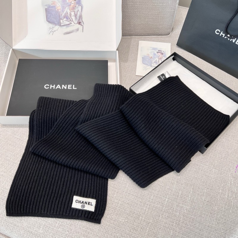 Chanel Long Scarf & Bennie Hat