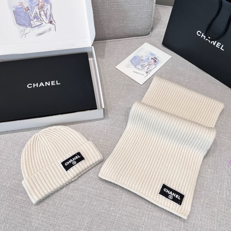 Chanel Long Scarf & Bennie Hat