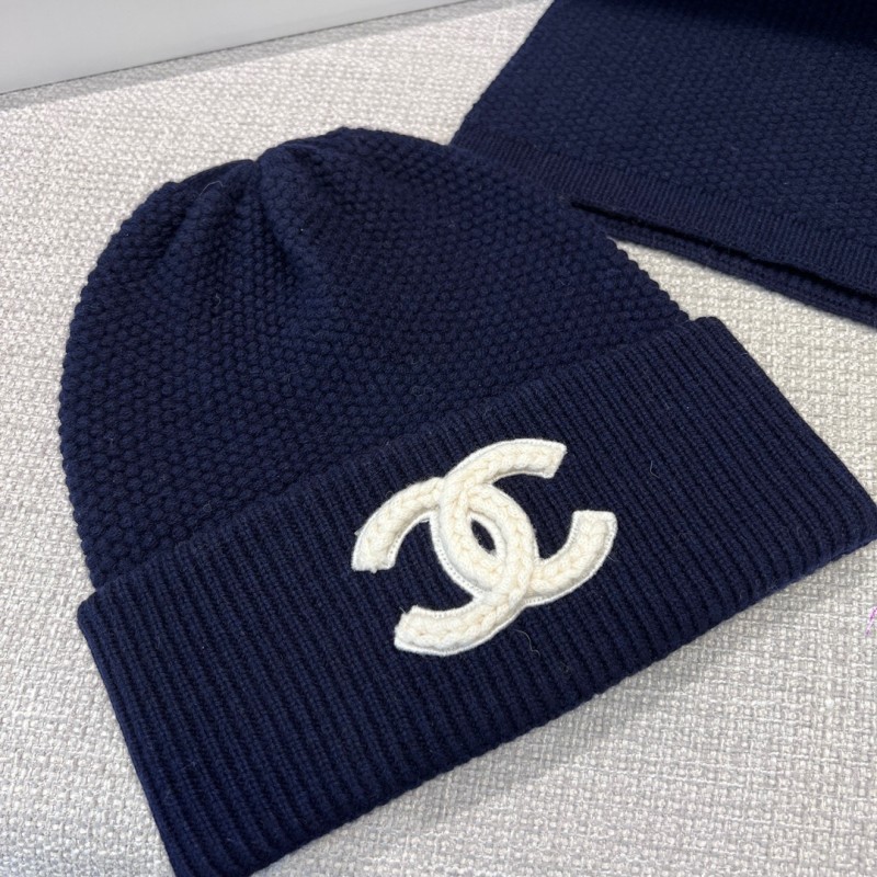 Chanel Long Scarf & Bennie Hat