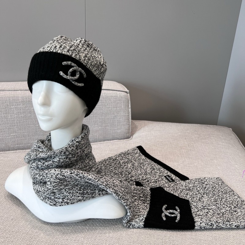 Chanel Scarf & Bennie Hat