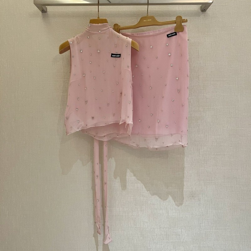 MiuMiu Sleeveless Shirt & Skirts Set