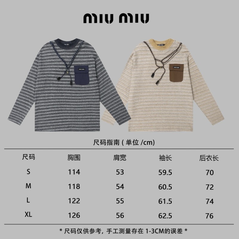 MiuMiu Unisex Long Sleeves Shirt