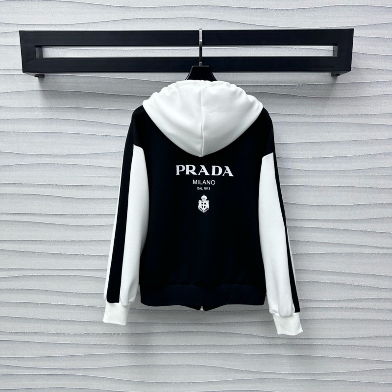 Prada Zipper Sweater & Sweatpants Set