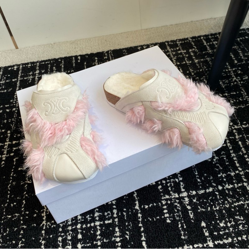 Celine Fur Sandals