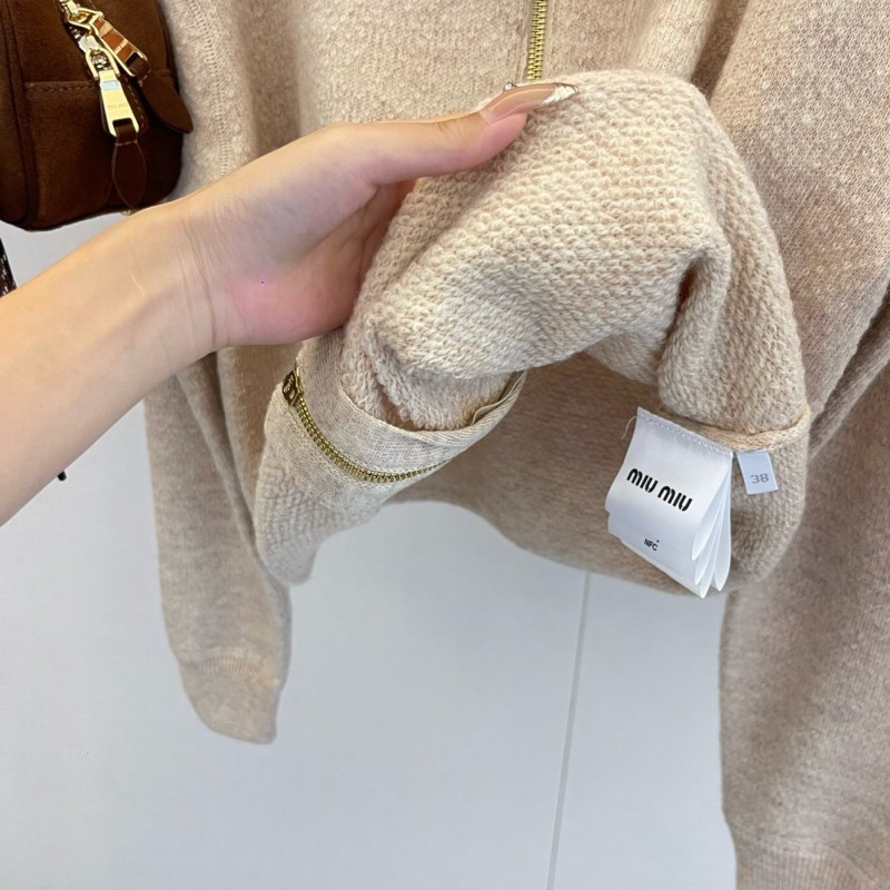 MiuMiu Cashmere Zipper Hoodie