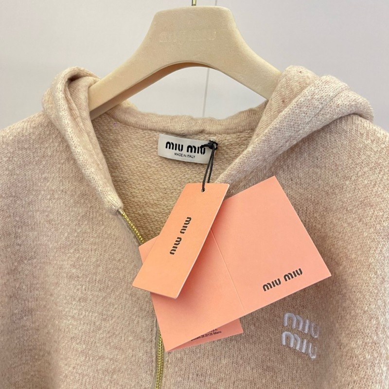 MiuMiu Cashmere Zipper Hoodie