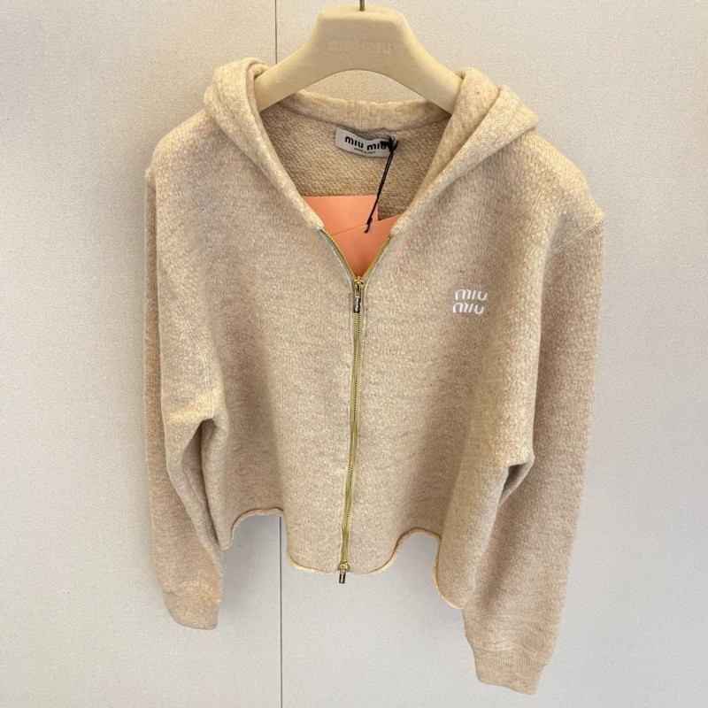 MiuMiu Cashmere Zipper Hoodie