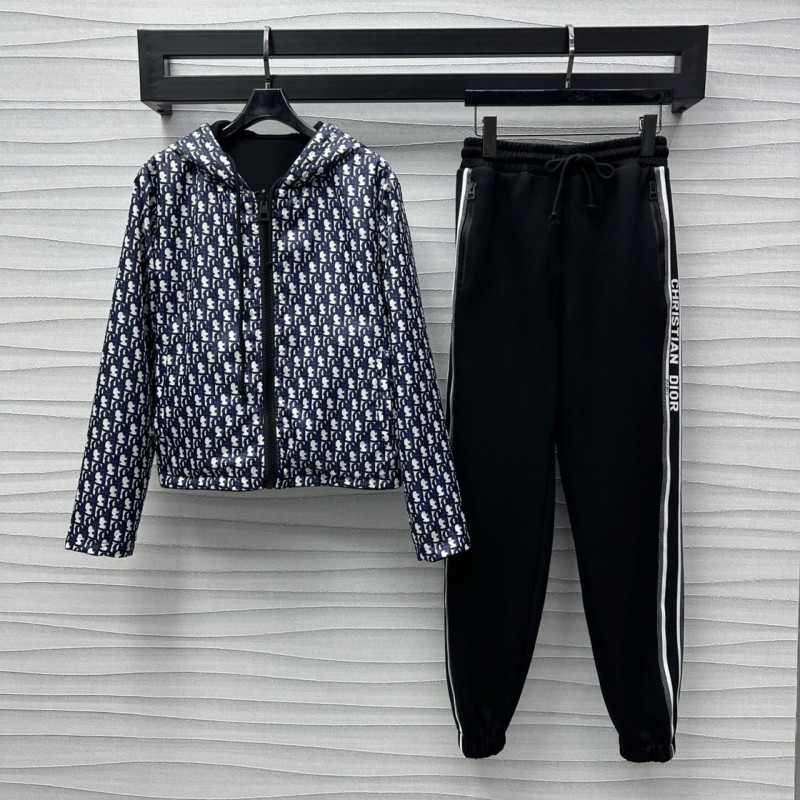 Dior Reversible Zipper Sweater & Sweatpants