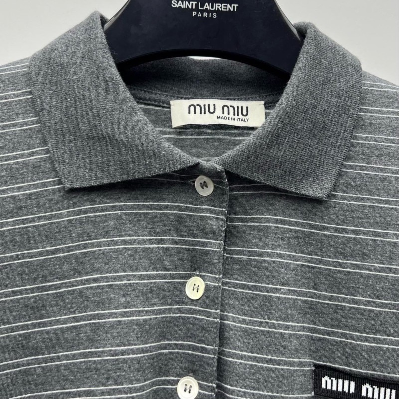 MiuMiu Long Sleeves Polo Tee & Shorts