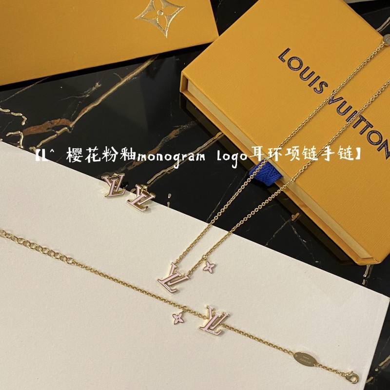 LV Earring,Necklace,Bracelet