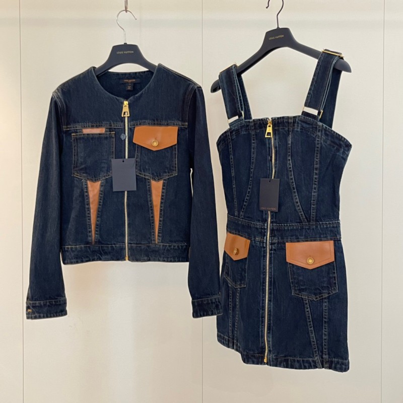 LV Denim Jacket / Denim Dress Set