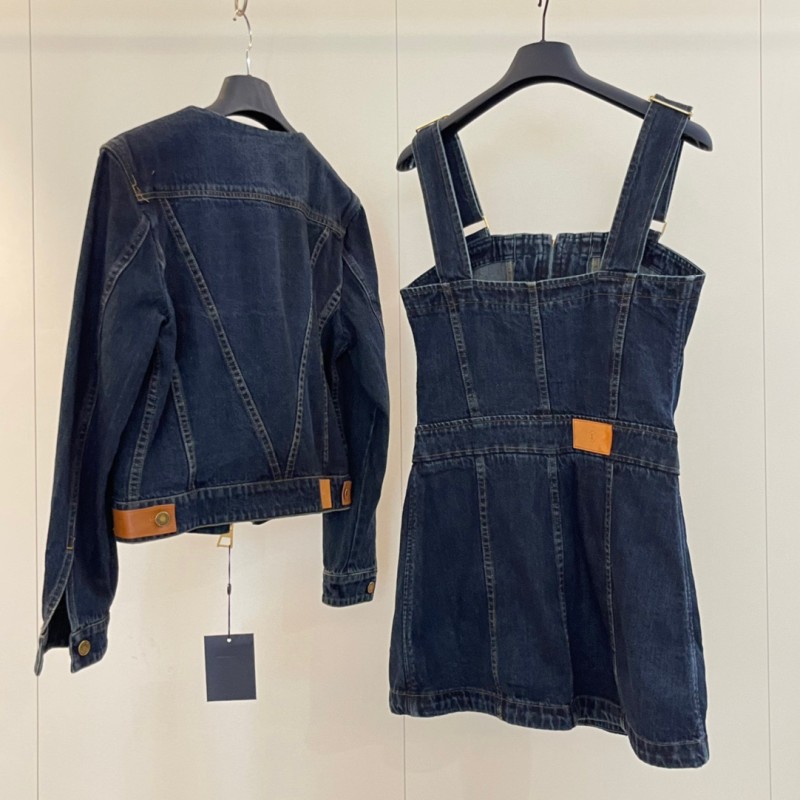 LV Denim Jacket / Denim Dress Set