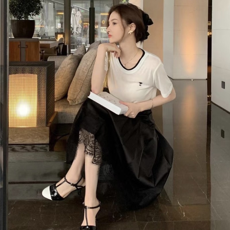 Dior Tee & Long Skirt