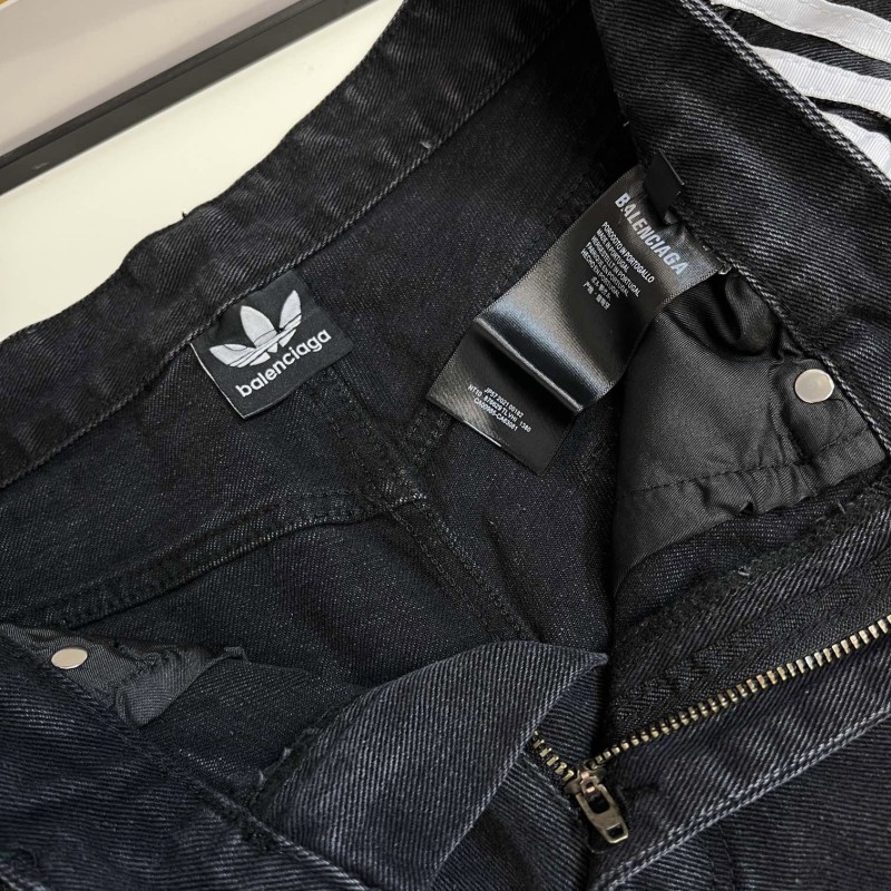 Balenciaga x Adidas Jeans Short Pants